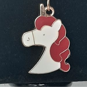 Adorable gold and cream Unicorn necklace 23-25"